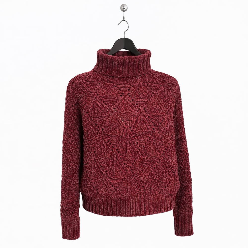 POL Chenille Textured Turtleneck Sweater – Size Medium